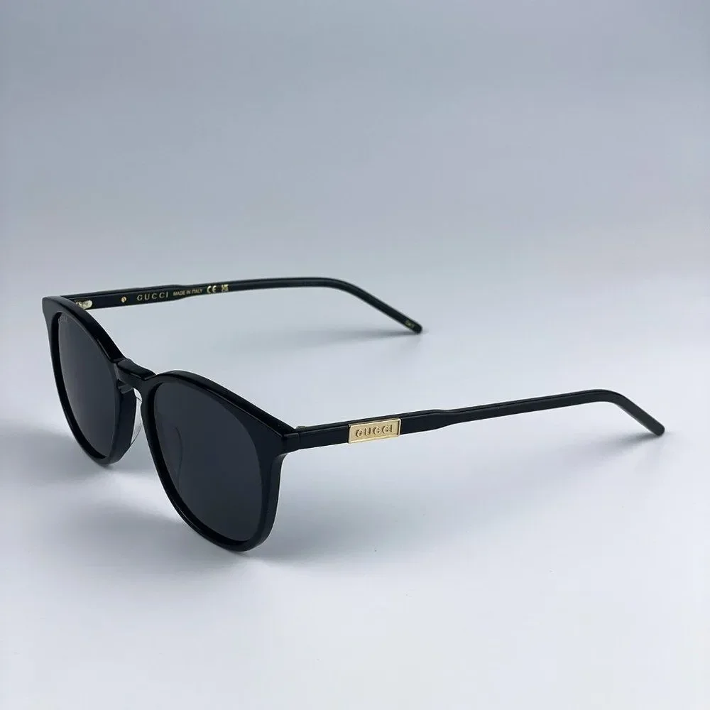 Gucci GG1157S 001 BRAND NEW Sunglasses Black Grey Round Unisex